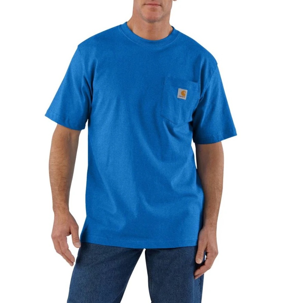 Carhartt Pocket T-Shirt Blue 2XL Tall Loose Fit Workwear Tee